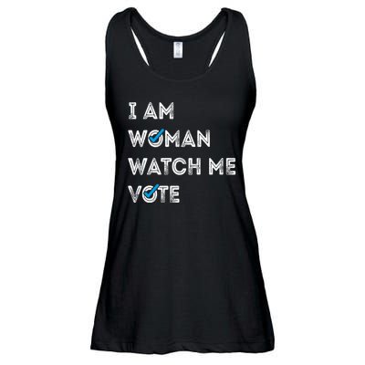 I Am Woman Watch Me Vote 2024 Ladies Essential Flowy Tank