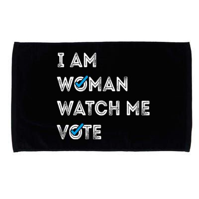 I Am Woman Watch Me Vote 2024 Microfiber Hand Towel