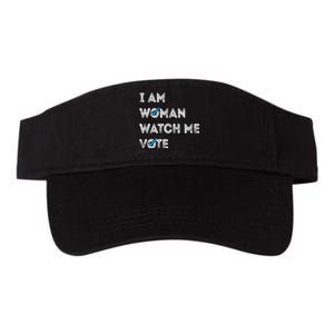 I Am Woman Watch Me Vote 2024 Valucap Bio-Washed Visor