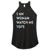 I Am Woman Watch Me Vote 2024 Women's Perfect Tri Rocker Tank