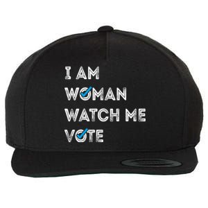 I Am Woman Watch Me Vote 2024 Wool Snapback Cap