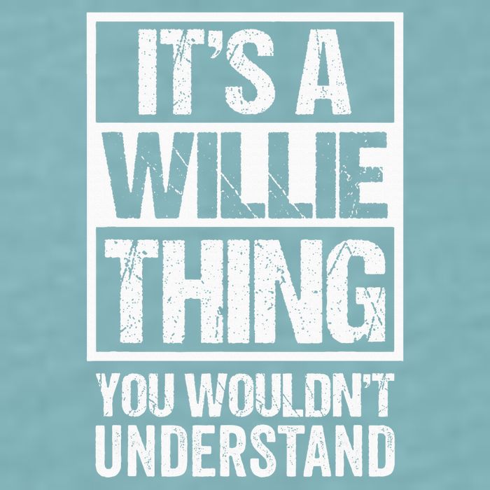 ItS A Willie Thing You WouldnT Understand First Name Sueded Cloud Jersey T-Shirt