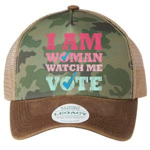 I Am Woman Watch Me Vote 2024 Legacy Tie Dye Trucker Hat