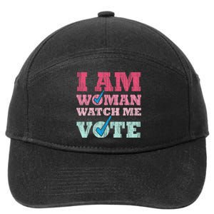 I Am Woman Watch Me Vote 2024 7-Panel Snapback Hat