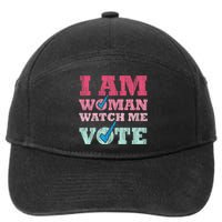 I Am Woman Watch Me Vote 2024 7-Panel Snapback Hat