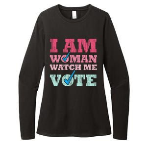 I Am Woman Watch Me Vote 2024 Womens CVC Long Sleeve Shirt