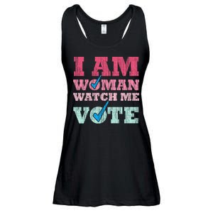 I Am Woman Watch Me Vote 2024 Ladies Essential Flowy Tank