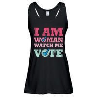 I Am Woman Watch Me Vote 2024 Ladies Essential Flowy Tank