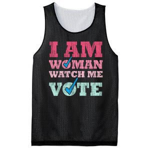 I Am Woman Watch Me Vote 2024 Mesh Reversible Basketball Jersey Tank