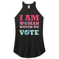 I Am Woman Watch Me Vote 2024 Women's Perfect Tri Rocker Tank