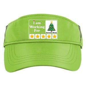 I Am Working For Christmas Break 5 Stars Xmas Tree Adult Drive Performance Visor