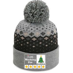 I Am Working For Christmas Break 5 Stars Xmas Tree The Baniff Cuffed Pom Beanie