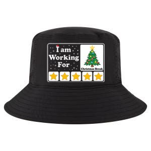 I Am Working For Christmas Break 5 Stars Xmas Tree Cool Comfort Performance Bucket Hat