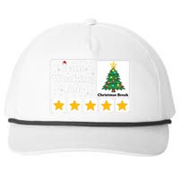 I Am Working For Christmas Break 5 Stars Xmas Tree Snapback Five-Panel Rope Hat