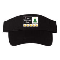 I Am Working For Christmas Break 5 Stars Xmas Tree Valucap Bio-Washed Visor