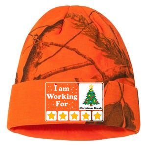 I Am Working For Christmas Break 5 Stars Xmas Tree Kati Licensed 12" Camo Beanie