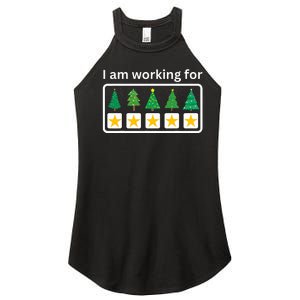 I Am Working For Christmas Break 5 Stars Xmas Women's Perfect Tri Rocker Tank