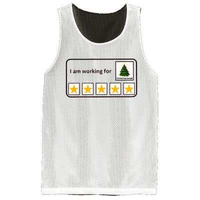 I Am Working For Christmas Break Teacher Christmas Mesh Reversible Basketball Jersey Tank