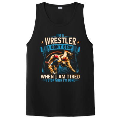 Im A Wrestler Dont Stop Funny For Wrestling Dad Mom Son PosiCharge Competitor Tank