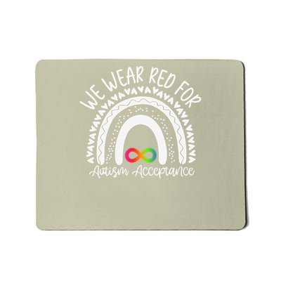 In April We Wear Red Instead Autism Awareness Acceptance Mousepad