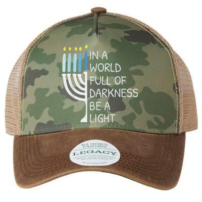 In A World Full Of Darkness Be A Light Happy Hanukkah Legacy Tie Dye Trucker Hat