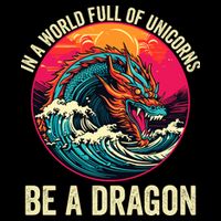 In A World Full Of Unicorns Be A Dragon Unicorns & Dragons Dragon Lovers Mug