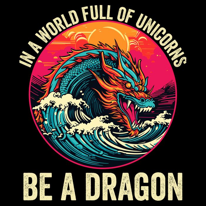 In A World Full Of Unicorns Be A Dragon Unicorns & Dragons Dragon Lovers Mug