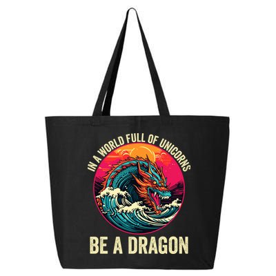 In A World Full Of Unicorns Be A Dragon Unicorns & Dragons Dragon Lovers 25L Jumbo Tote