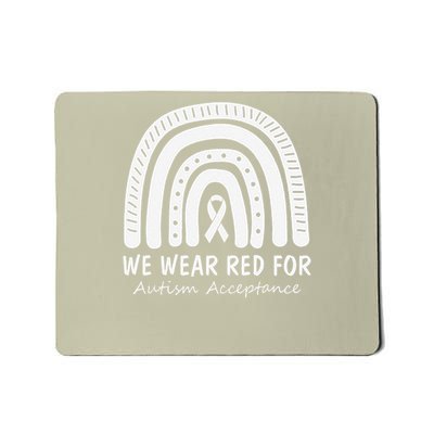 In April We Wear Red Instead Autism Awareness Acceptance Mousepad