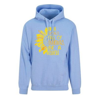 In A World Full Of Grandmas Be Gigi Sunflower Gift Unisex Surf Hoodie