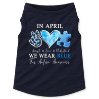 In April We Wear Blue Autism Awareness Doggie Tank