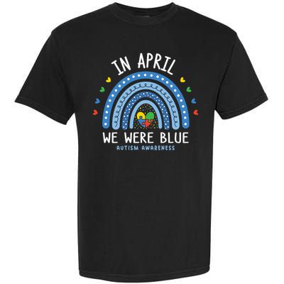 In April We Wear Blue Autism Awareness Garment-Dyed Heavyweight T-Shirt