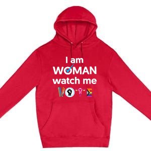 I Am Woman Watch Me Vote Premium Pullover Hoodie