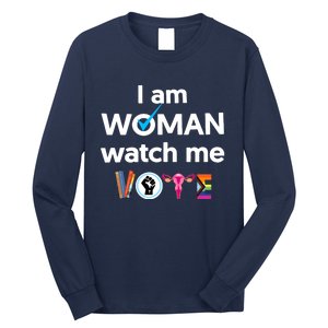 I Am Woman Watch Me Vote Long Sleeve Shirt