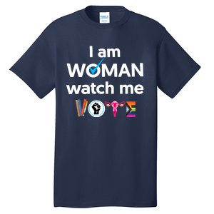 I Am Woman Watch Me Vote Tall T-Shirt