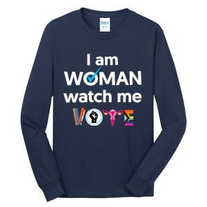 I Am Woman Watch Me Vote Tall Long Sleeve T-Shirt