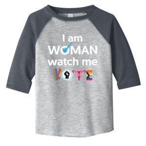 I Am Woman Watch Me Vote Toddler Fine Jersey T-Shirt