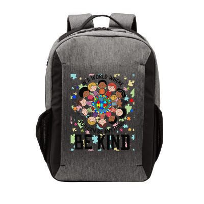 In a world where you can be anything Be Kind Autism Support Vector Backpack