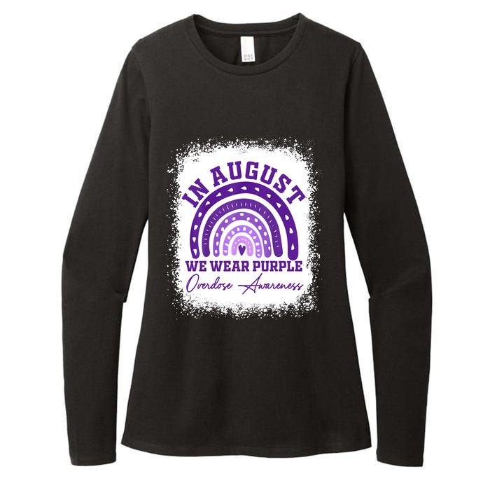 In August We Wear Purple Overdose Awareness Womens CVC Long Sleeve Shirt