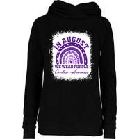 In August We Wear Purple Overdose Awareness Womens Funnel Neck Pullover Hood