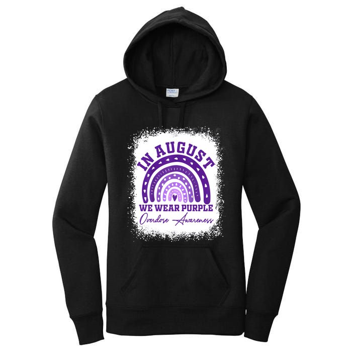 In August We Wear Purple Overdose Awareness Women's Pullover Hoodie