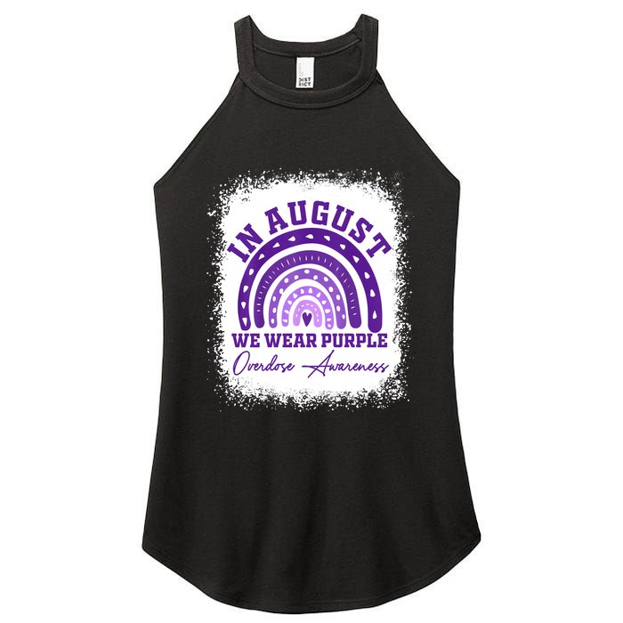 In August We Wear Purple Overdose Awareness Women's Perfect Tri Rocker Tank