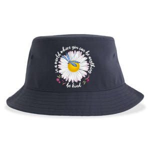 In A World Where You Can Be Anything Be Kind Daisy Sustainable Bucket Hat