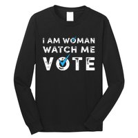 I Am Woman Watch Me Vote Vintage Long Sleeve Shirt