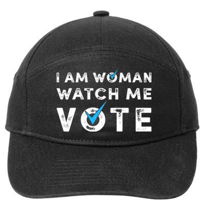 I Am Woman Watch Me Vote Vintage 7-Panel Snapback Hat