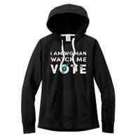 I Am Woman Watch Me Vote Vintage Women's Fleece Hoodie