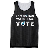 I Am Woman Watch Me Vote Vintage Mesh Reversible Basketball Jersey Tank