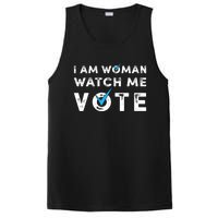 I Am Woman Watch Me Vote Vintage PosiCharge Competitor Tank