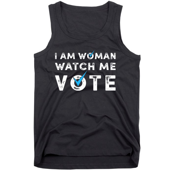 I Am Woman Watch Me Vote Vintage Tank Top