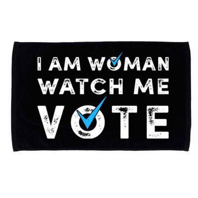 I Am Woman Watch Me Vote Vintage Microfiber Hand Towel